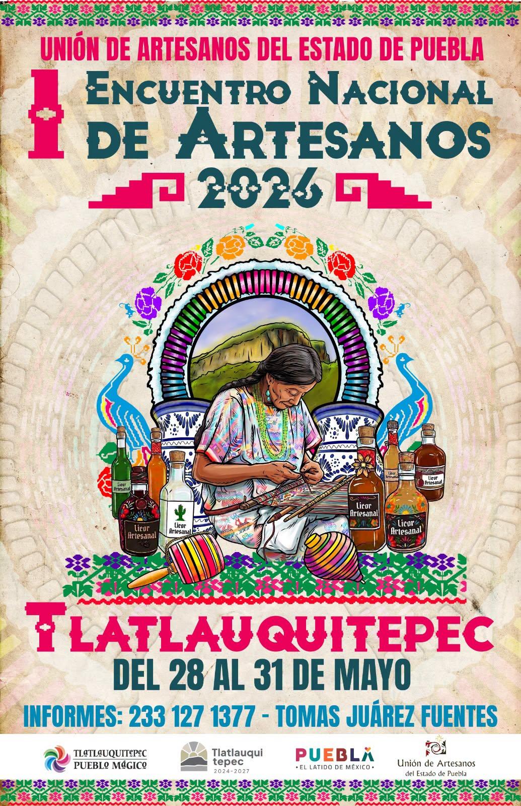 Tlatlauquitepec será sede del 1er Encuentro Nacional de Artesanos 2026