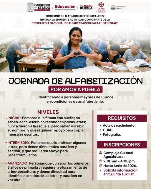 Ven y forma parte de la Jornada de Alfabetización