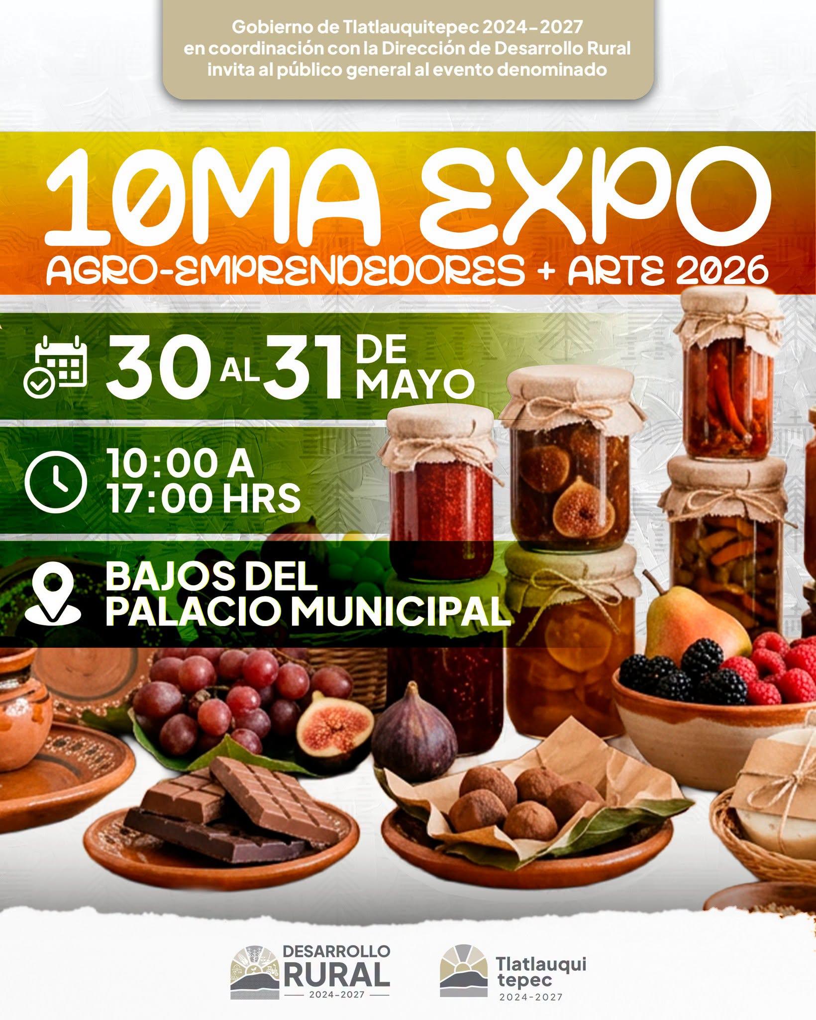 Tlatlauquitepec impulsa el talento local en la 10.ª Expo Agro-Emprendedores + Arte 2026