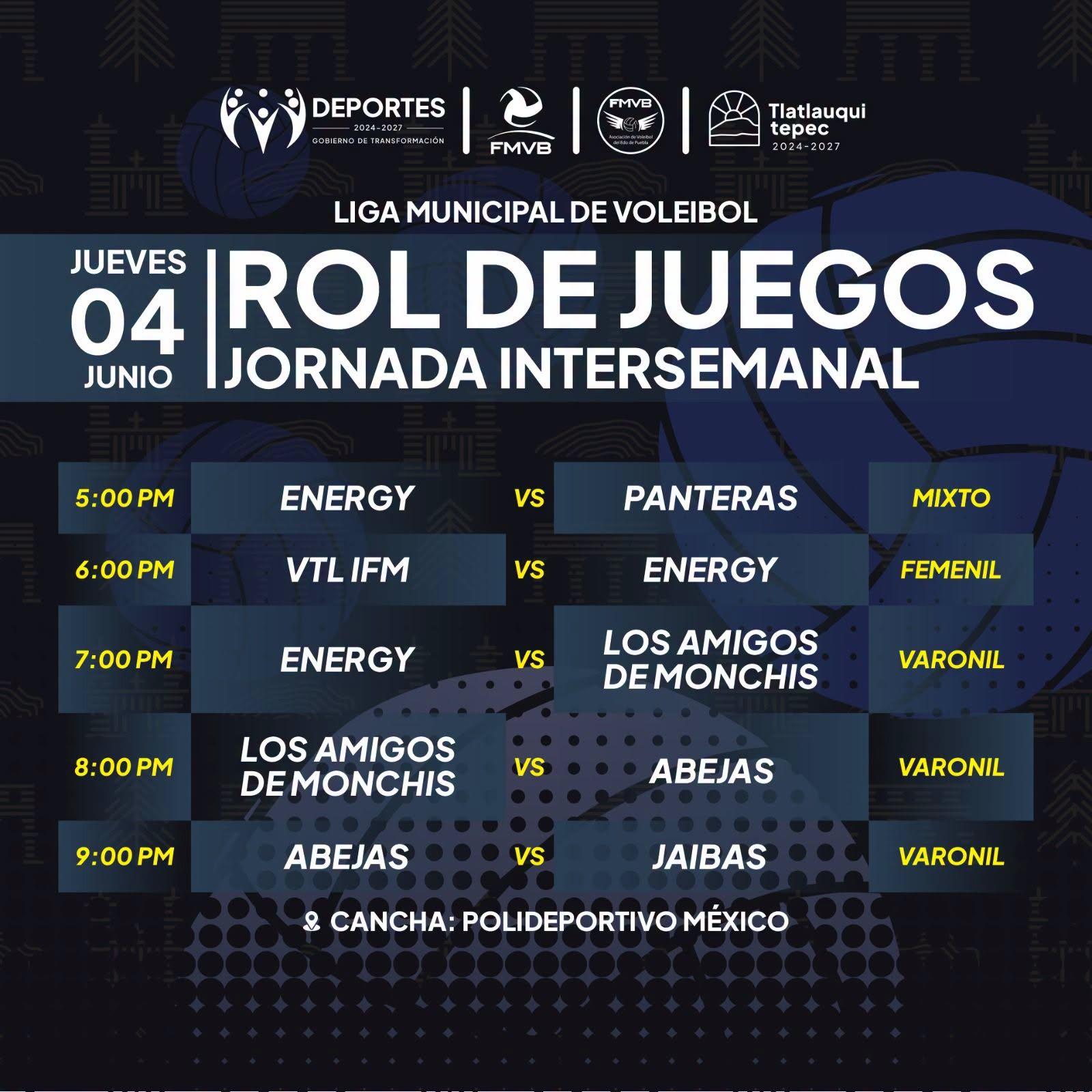 Rol de juegos  4 de junio.
