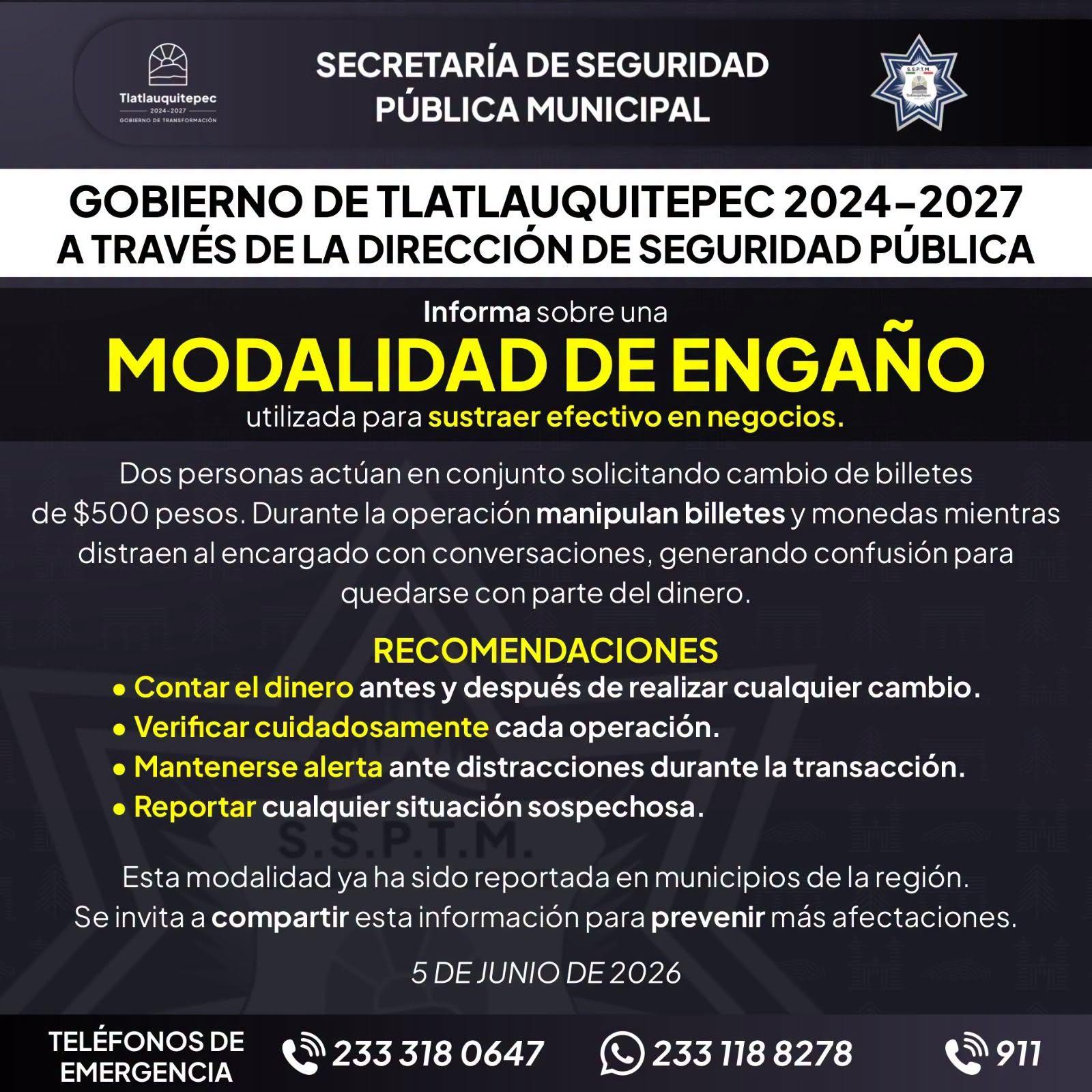 Aviso a toda la ciudadanía.