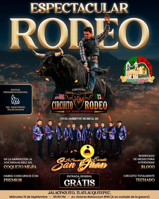 Espectacular rodeo en Jalacinguito este 16 de septiembre