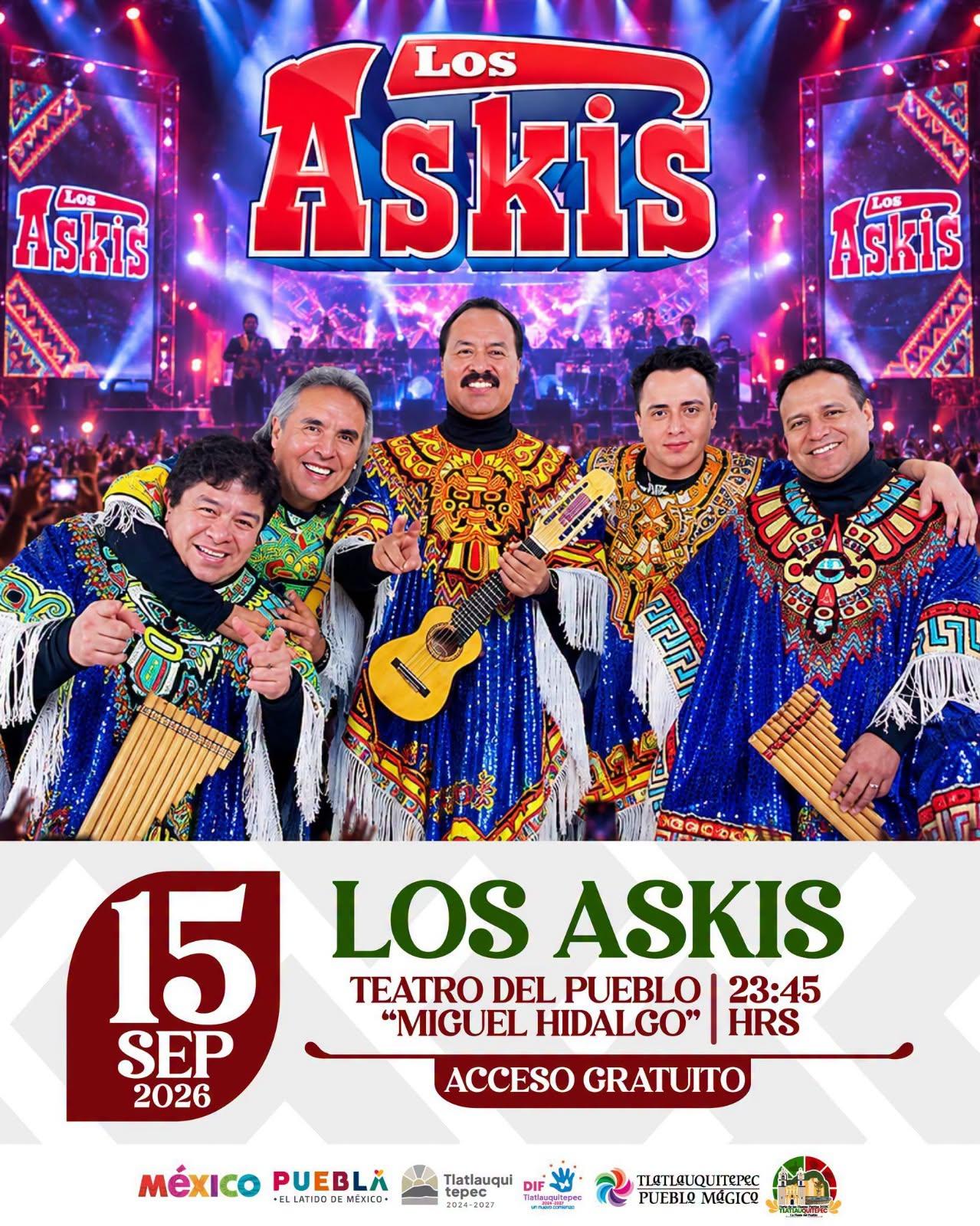 Celebra las Fiestas Patrias en Tlatlauquitepec con Los Askis